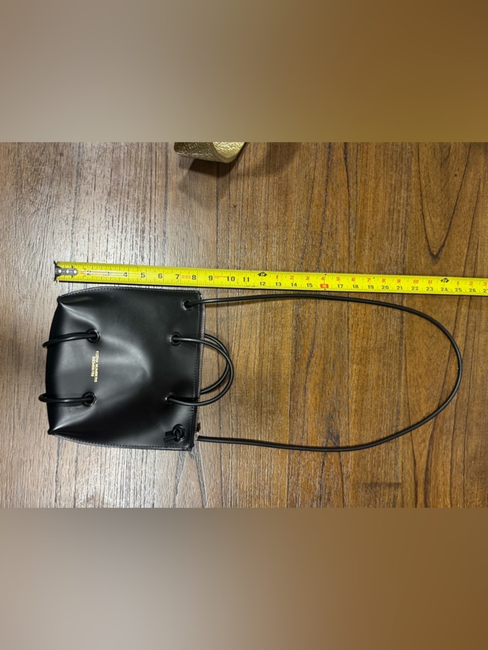 black 100% leather KOZHA NUMBERS utility purse with zipper closure - Picture 5 of 9